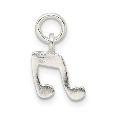 Sterling Silver Music Note Charm, 12 x 10mm
