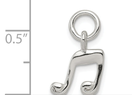 Sterling Silver Music Note Charm, 12 x 10mm