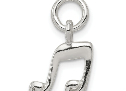 Sterling Silver Music Note Charm, 12 x 10mm