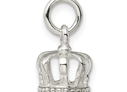 Sterling Silver Crown Charm (Style QC6127)