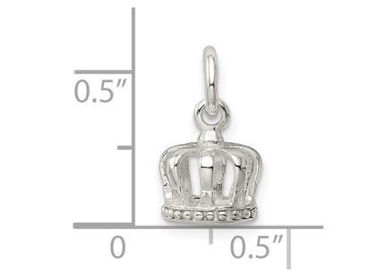 Sterling Silver Crown Charm (Style QC6127)