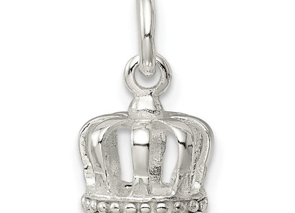 Sterling Silver Crown Charm (Style QC6127)
