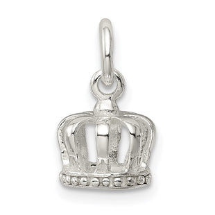 Sterling Silver Crown Charm (Style QC6127)