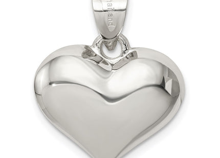 Sterling silver heart charm, another view
