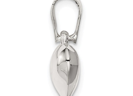 Sterling silver heart charm, alternate view