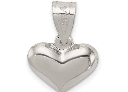 Sterling silver heart charm, another view