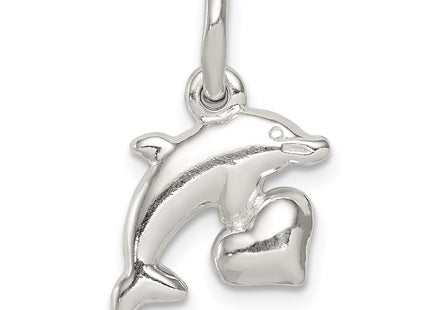 Sterling Silver Dolphin Pendant (Style QC6274)