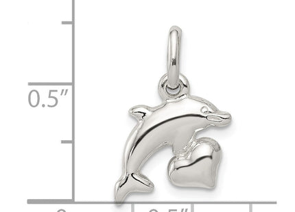 Sterling Silver Dolphin Pendant (Style QC6274)