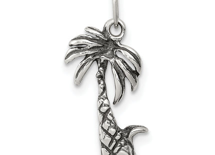Sterling Silver Antiqued Palm Tree Charm