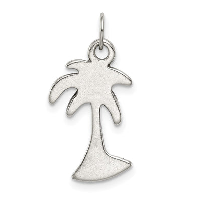 Sterling Silver Palm Tree Charm, 22 x 12mm