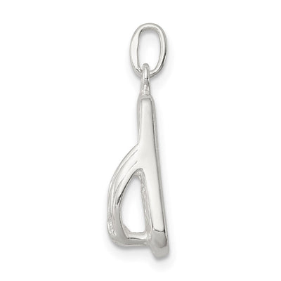 Sterling Silver Flip Flop Charm, 18 x 7mm