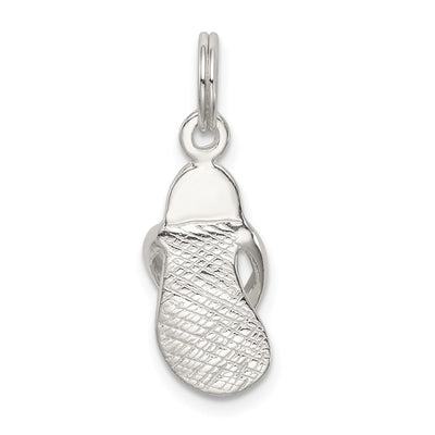 Sterling Silver Flip Flop Charm, 19 x 8mm