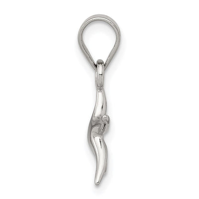 Sterling Silver Rhodium-platedStarfish Pendant