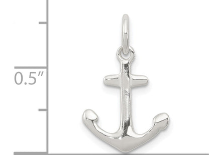 Sterling silver anchor charm, another view
