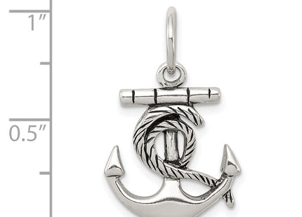 Sterling Silver Antiqued Anchor Charm
