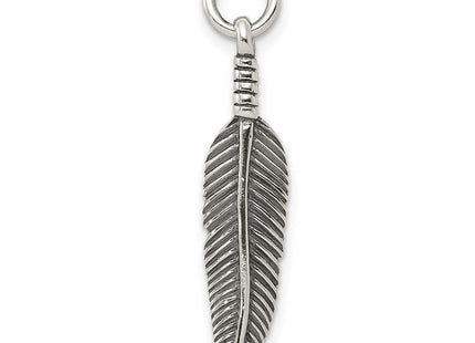 Sterling silver feather charm