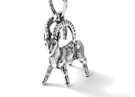 Sterling Silver Antiqued Capricorn Zodiac Pendant