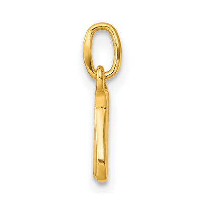 Sterling Silver Gold-tone Polished Letter N Initial Charm