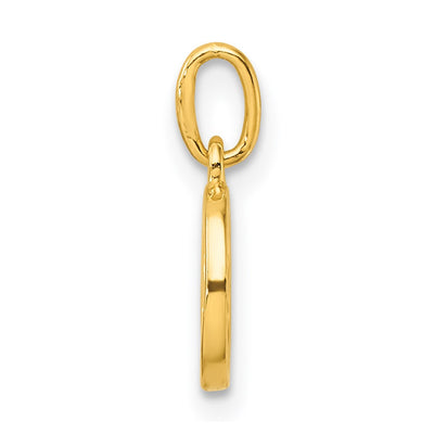 Sterling Silver Gold-tone Polished Letter O Initial Charm