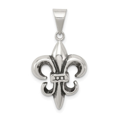 Sterling silver fleur de lis pendant