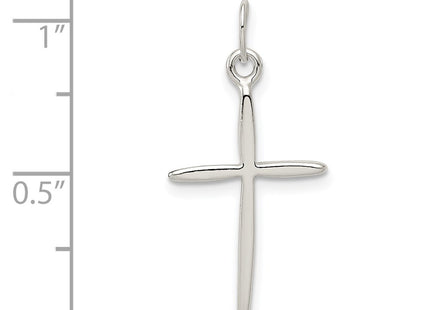 Sterling silver cross charm, another view