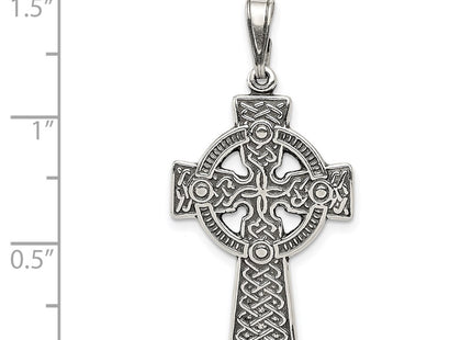 Sterling silver cross pendant, another view