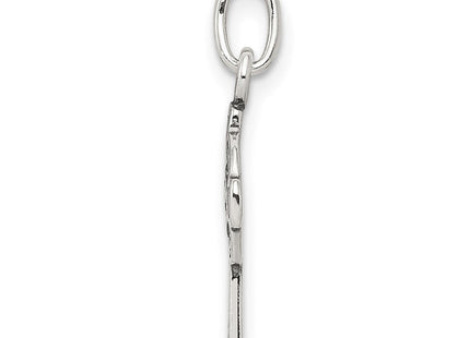 Sterling silver cross charm, alternate view