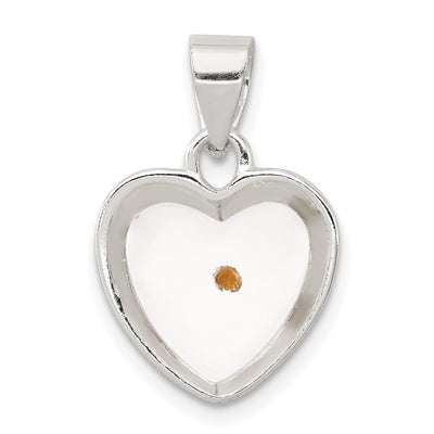 Sterling silver heart pendant
