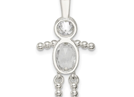 Sterling Silver Pendants Style QC6713APR - Classique Jewelry Inc.