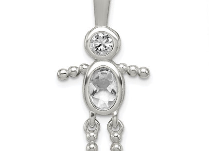 Sterling Silver Pendants Style QC6713APR - Classique Jewelry Inc.