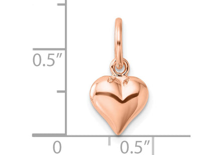 Sterling silver heart pendant, further view