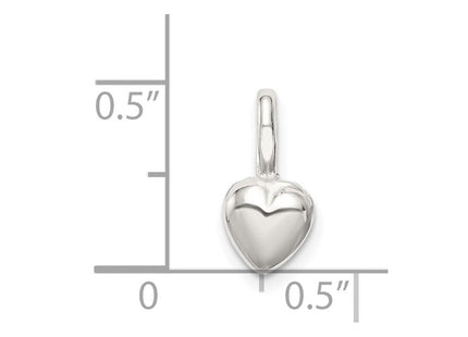 Sterling Silver Puffed Heart Charm (Style QC6723)
