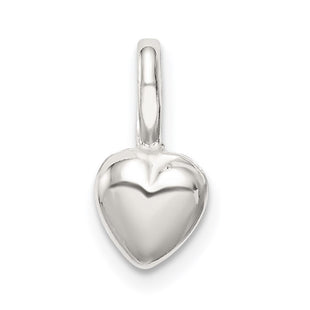 Sterling Silver Puffed Heart Charm (Style QC6723)