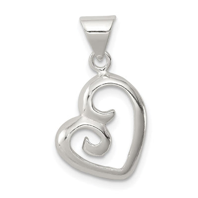 Sterling silver heart pendant