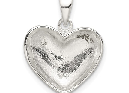 Sterling silver heart pendant, further view