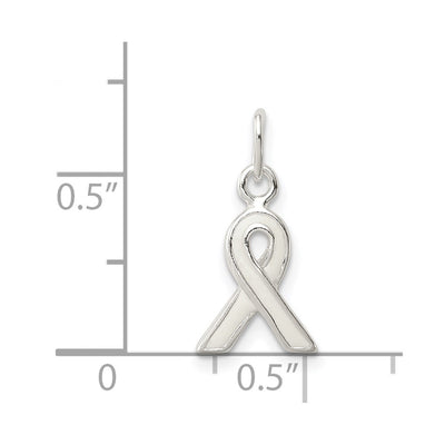 Sterling Silver White Enameled Awareness Charm