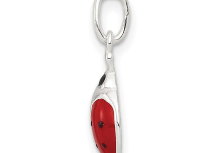 Sterling Silver Enameled Lady Bug Charm (Style QC6855)