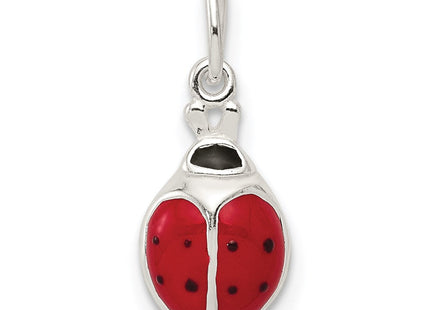 Sterling Silver Enameled Lady Bug Charm (Style QC6855)