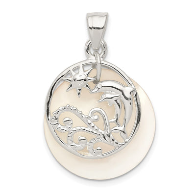 Sterling silver mother of pearl mother pendant