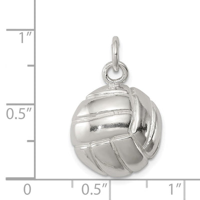 Sterling Silver Volleyball Charm, 20 x 17mm