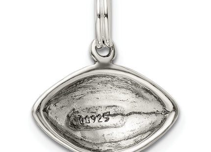 Sterling Silver Antiqued Football Charm