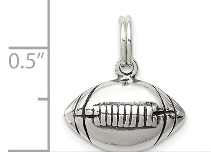 Sterling Silver Antiqued Football Charm