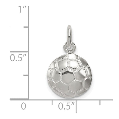 Sterling Silver Soccer Ball Charm, 20 x 12mm