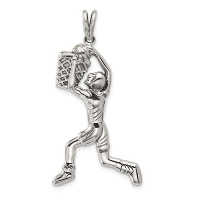 Sterling Silver Basketball Player Charm