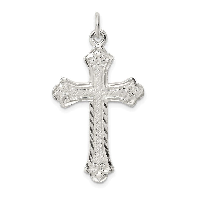 Sterling Silver Cross Pendant, 34 x 21mm