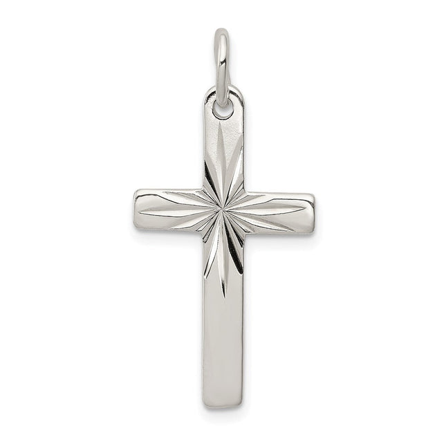 Sterling Silver Cross Pendant, 28 x 15mm