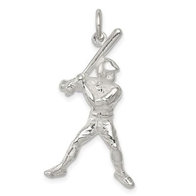 Sterling Silver Baseball Batter Charm
