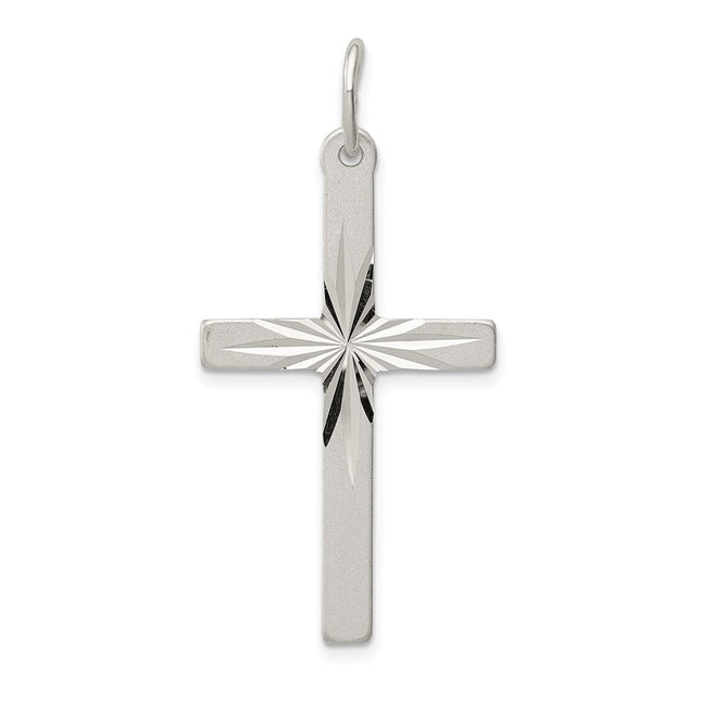 Sterling Silver Cross Pendant, 36 x 20mm