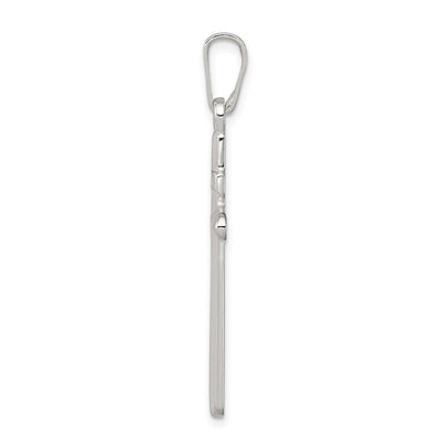 Sterling Silver Polished Inri Cross Pendant, 33 x 21mm