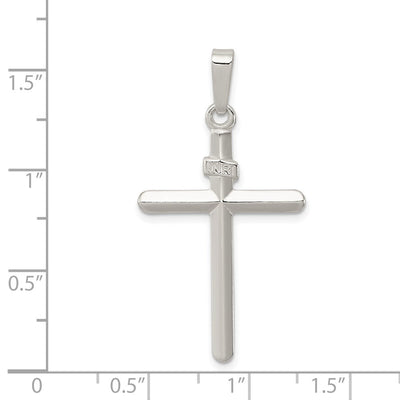Sterling Silver Polished Inri Cross Pendant, 33 x 21mm